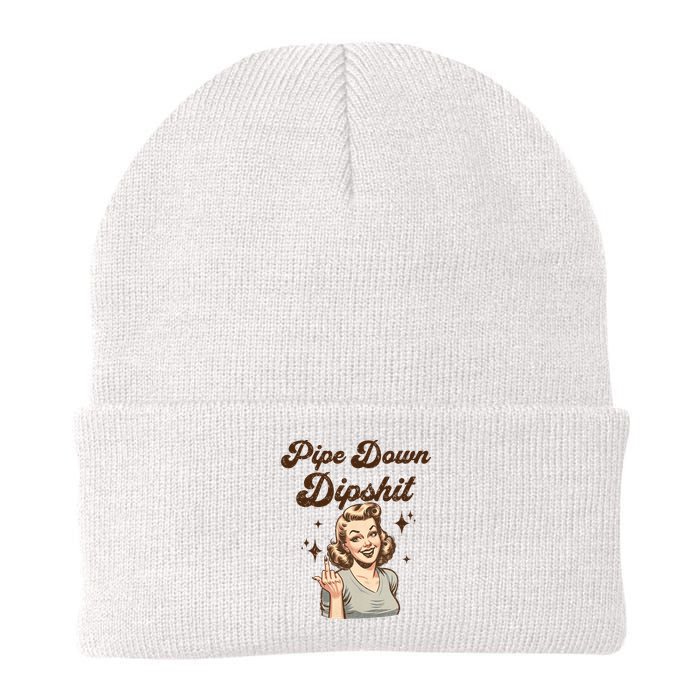 Pipe Down Dipshit Funny Correction Guy Meme  Beanie