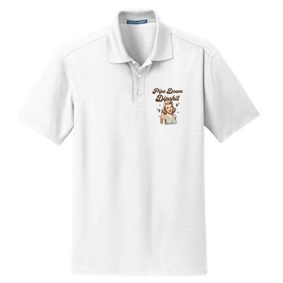 Pipe Down Dipshit Funny Correction Guy Meme  Dry Zone Grid Polo