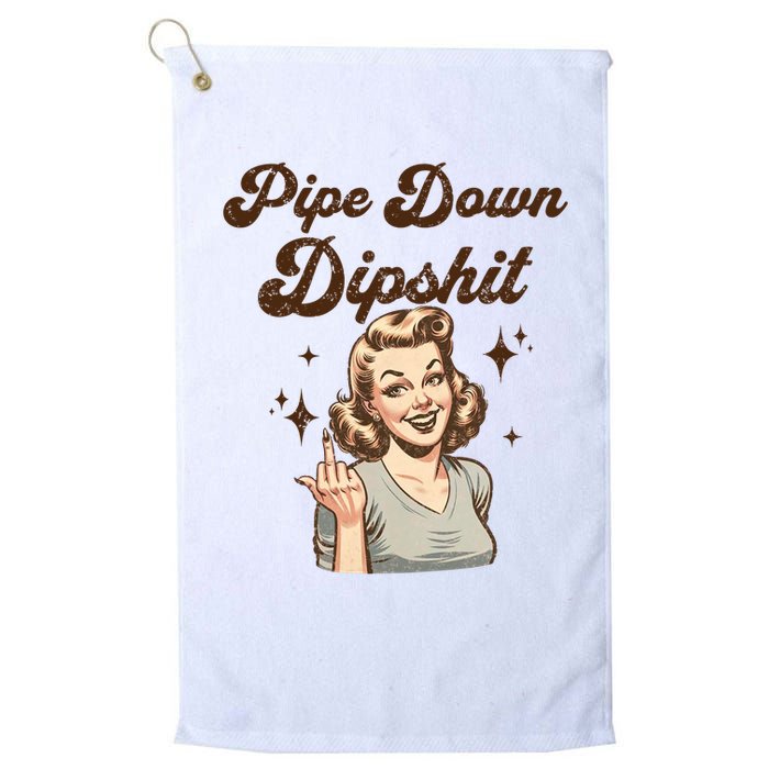 Pipe Down Dipshit Funny Correction Guy Meme  Golf Towel
