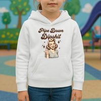 Pipe Down Dipshit Funny Correction Guy Meme  Kids Hoodie