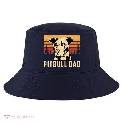 Pitbull Dad Dog Lovers Pitbull Father Vintage Gifts Cool Comfort Performance Bucket Hat