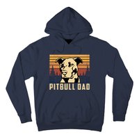 Pitbull Dad Dog Lovers Pitbull Father Vintage Gifts Hoodie