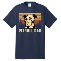 Pitbull Dad Dog Lovers Pitbull Father Vintage Gifts Tall T-Shirt