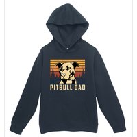 Pitbull Dad Dog Lovers Pitbull Father Vintage Gifts Urban Pullover Hoodie