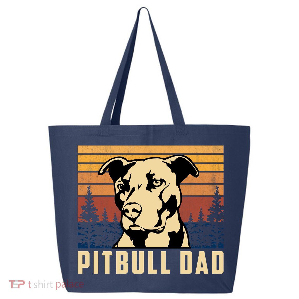 Pitbull Dad Dog Lovers Pitbull Father Vintage Gifts 25L Jumbo Tote