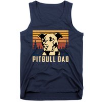 Pitbull Dad Dog Lovers Pitbull Father Vintage Gifts Tank Top