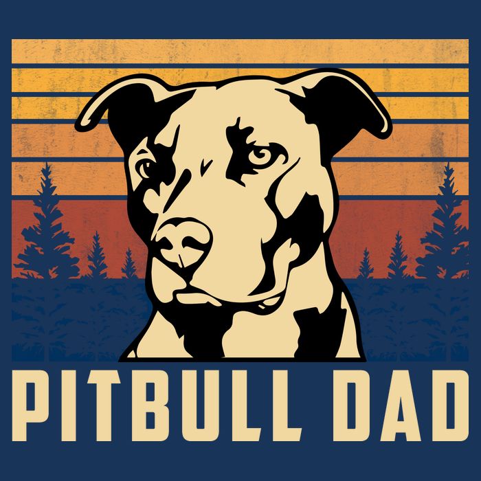 Pitbull Dad Dog Lovers Pitbull Father Vintage Gifts Kids T-Shirt
