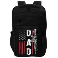 Proud Dad Daddy Gun Rights AR15 American Flag Father's Day Impact Tech Backpack