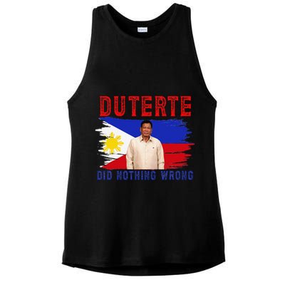 PRRD Duterte Did Nothing Wrong - Duterte Supporters Ladies PosiCharge Tri-Blend Wicking Tank
