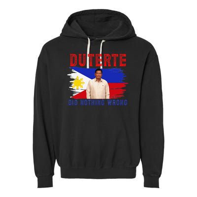 PRRD Duterte Did Nothing Wrong - Duterte Supporters Garment-Dyed Fleece Hoodie