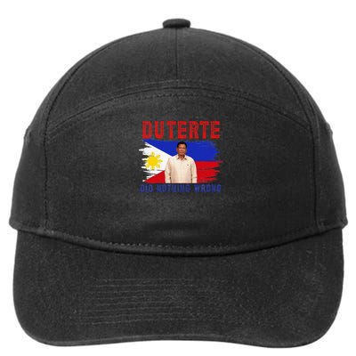 PRRD Duterte Did Nothing Wrong - Duterte Supporters 7-Panel Snapback Hat