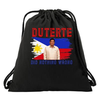 PRRD Duterte Did Nothing Wrong - Duterte Supporters Drawstring Bag