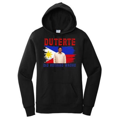 PRRD Duterte Did Nothing Wrong - Duterte Supporters Women's Pullover Hoodie