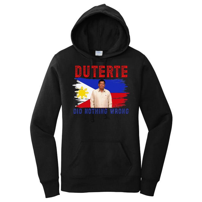 PRRD Duterte Did Nothing Wrong - Duterte Supporters Women's Pullover Hoodie