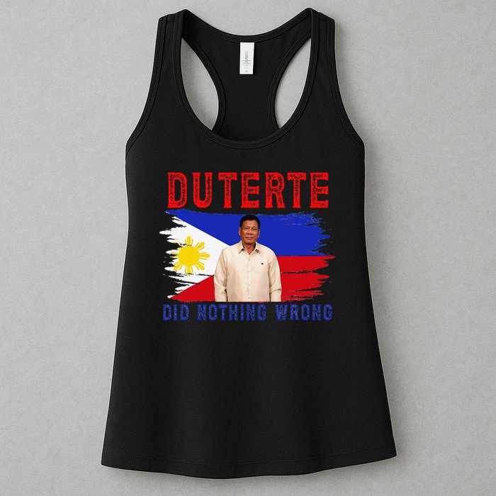 PRRD Duterte Did Nothing Wrong - Duterte Supporters Womens Tank Top