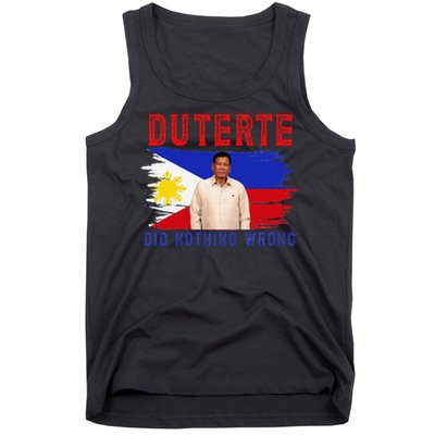 PRRD Duterte Did Nothing Wrong - Duterte Supporters Tank Top