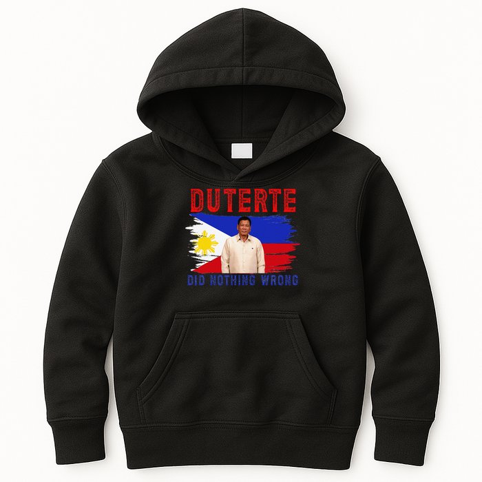PRRD Duterte Did Nothing Wrong - Duterte Supporters Kids Hoodie