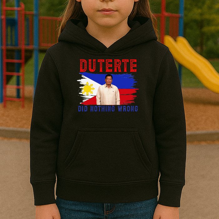 PRRD Duterte Did Nothing Wrong - Duterte Supporters Kids Hoodie