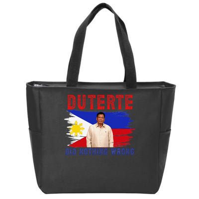 PRRD Duterte Did Nothing Wrong - Duterte Supporters Zip Tote Bag