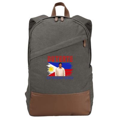 PRRD Duterte Did Nothing Wrong - Duterte Supporters Cotton Canvas Backpack