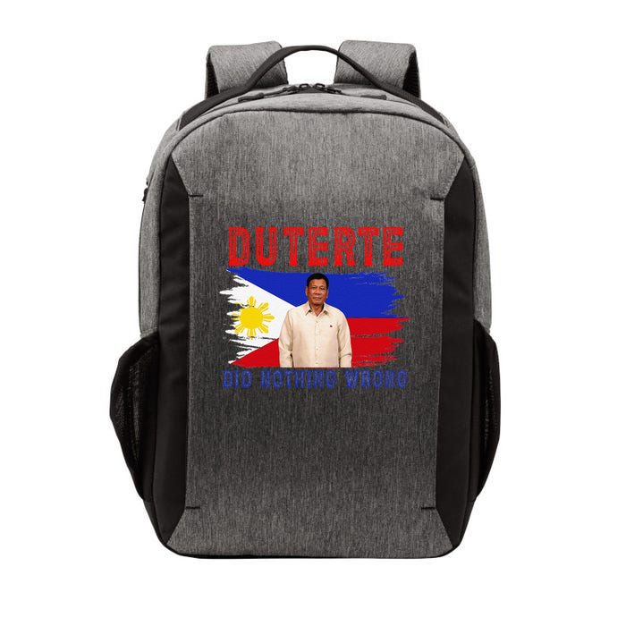 PRRD Duterte Did Nothing Wrong - Duterte Supporters Vector Backpack