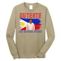PRRD Duterte Did Nothing Wrong - Duterte Supporters Long Sleeve Shirt