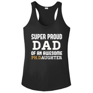 PhD Dad - Doctoral Dad Outfit Doctorate Graduate Dad Gift Ladies PosiCharge Competitor Racerback Tank