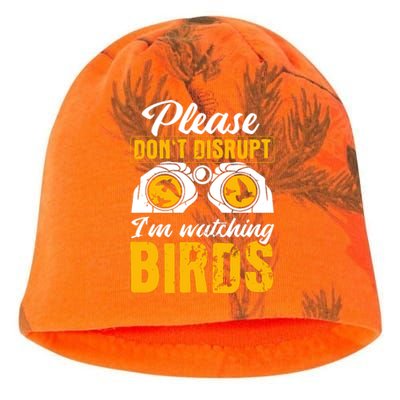 Please DonT Disrupt Watching Birds Birdwatching Birding Kati - Camo Knit Beanie