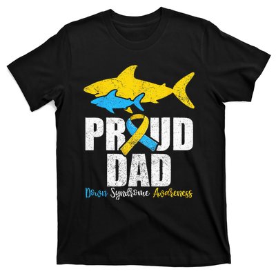 Proud Dad Down Syndrome Awareness Dad Shark T-Shirt