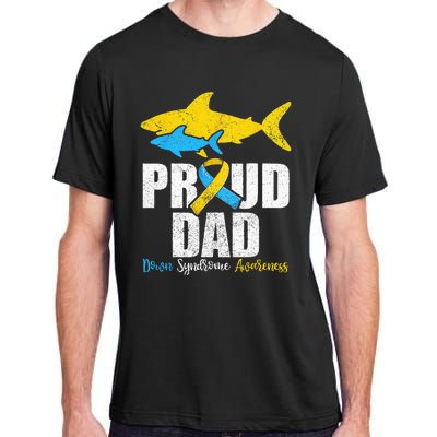 Proud Dad Down Syndrome Awareness Dad Shark Adult ChromaSoft Performance T-Shirt