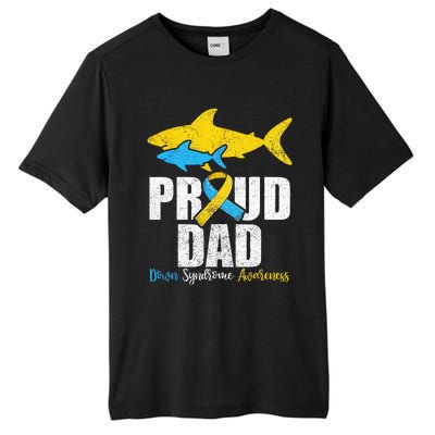 Proud Dad Down Syndrome Awareness Dad Shark Tall Fusion ChromaSoft Performance T-Shirt