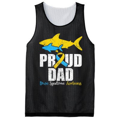 Proud Dad Down Syndrome Awareness Dad Shark Mesh Reversible Basketball Jersey Tank