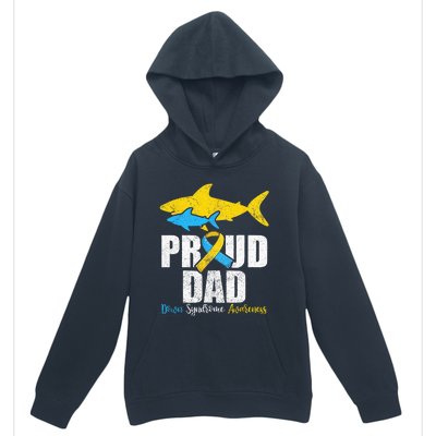 Proud Dad Down Syndrome Awareness Dad Shark Urban Pullover Hoodie