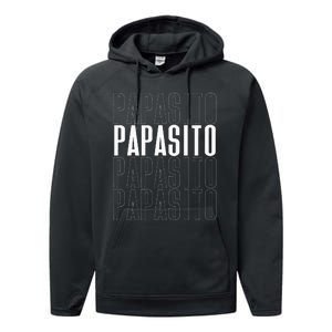 Papasito Dia de Los Padres thank you style typography Performance Fleece Hoodie