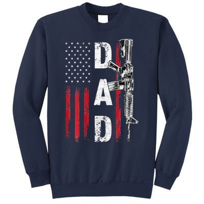 Proud Dad Daddy Gun Rights AR15 American Flag Fathers Day Sweatshirt