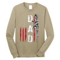 Proud Dad Daddy Gun Rights AR15 American Flag Fathers Day Long Sleeve Shirt