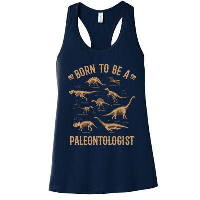 Paleontology Dino Dinosaurs Lover Paleontologist Gifts Women's Racerback Tank