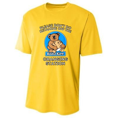 Please Don't Do Ketamine Off The Koala Kare Changing Station Youth Performance Sprint T-Shirt