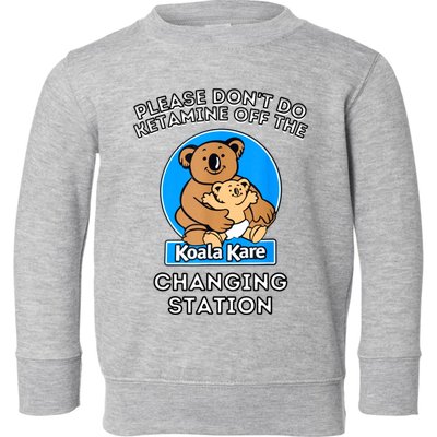 Please Don't Do Ketamine Off The Koala Kare Changing Station Toddler Sweatshirt