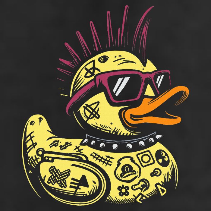 Punk Duck Duckling Punk Rocker Cool Comfort Performance Bucket Hat