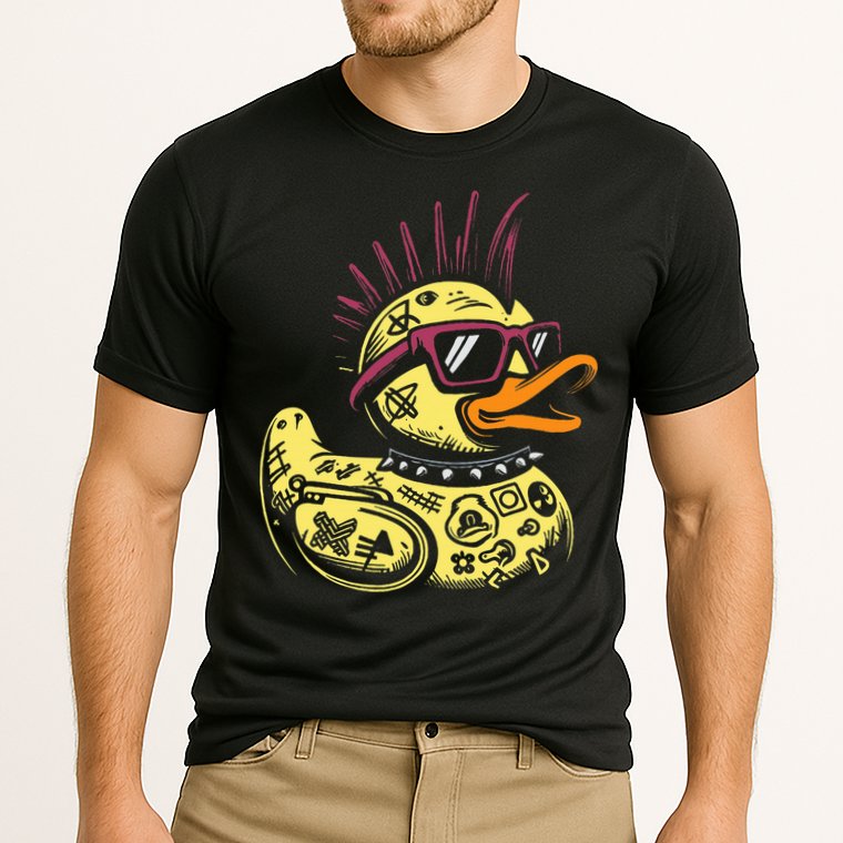 Punk Duck Duckling Punk Rocker Cooling Performance Crew T-Shirt