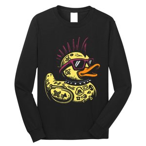 Punk Duck Duckling Punk Rocker Long Sleeve Shirt