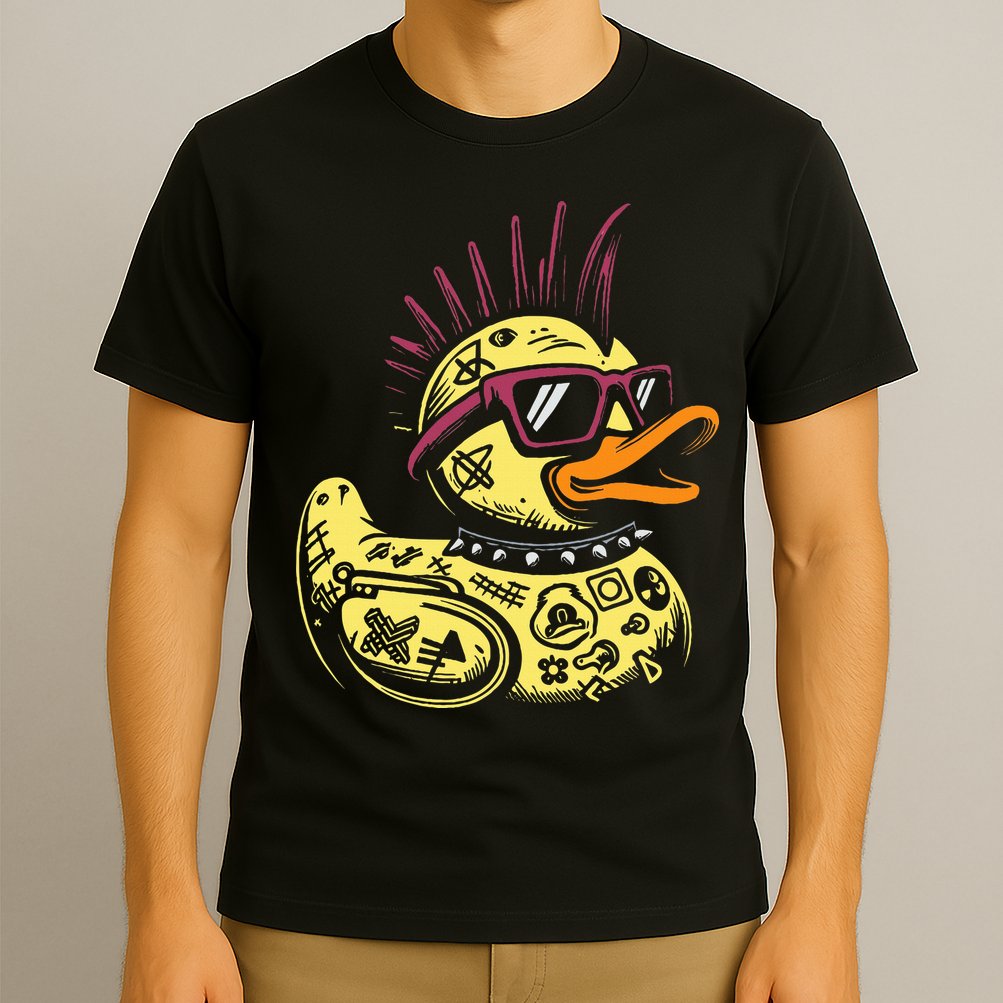 Punk Duck Duckling Punk Rocker T-Shirt