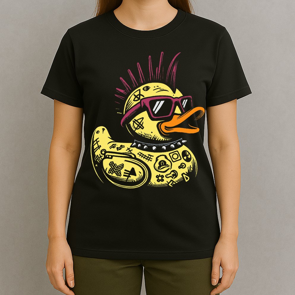 Punk Duck Duckling Punk Rocker T-Shirt