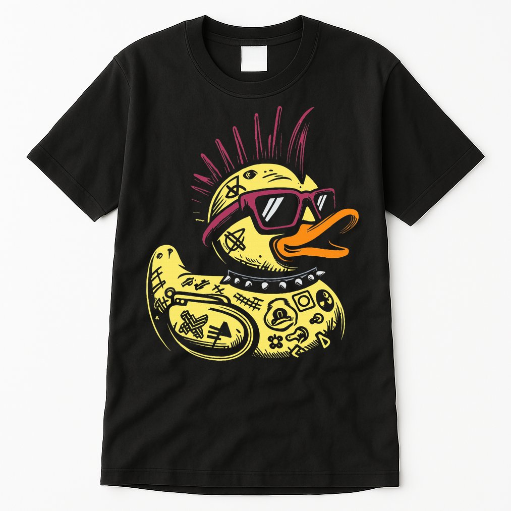 Punk Duck Duckling Punk Rocker Tall T-Shirt