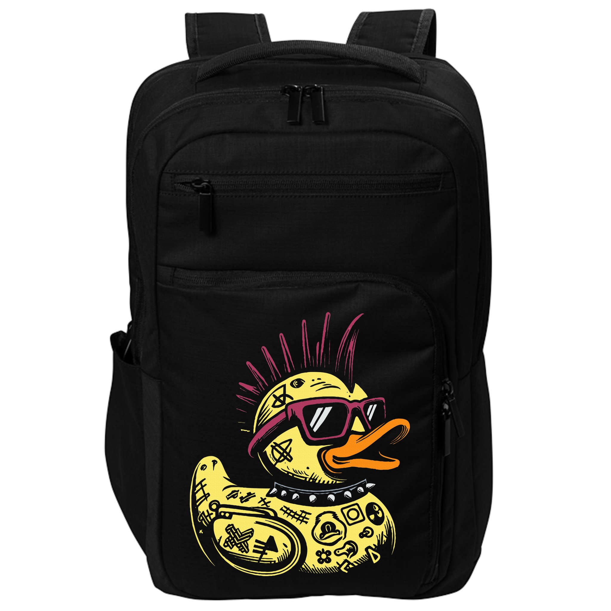 Punk Duck Duckling Punk Rocker Impact Tech Backpack