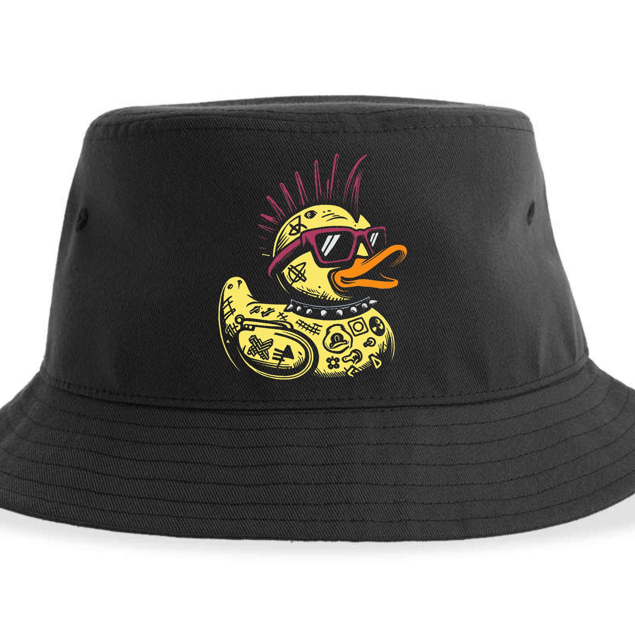 Punk Duck Duckling Punk Rocker Sustainable Bucket Hat