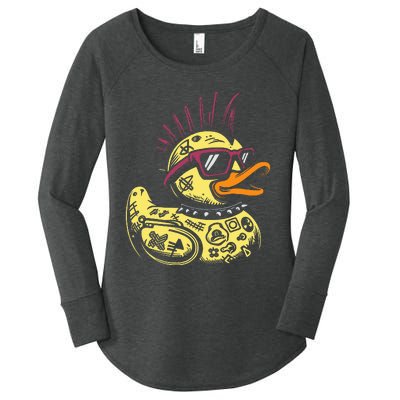 Punk Duck Duckling Punk Rocker Women's Perfect Tri Tunic Long Sleeve Shirt