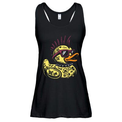 Punk Duck Duckling Punk Rocker Ladies Essential Flowy Tank