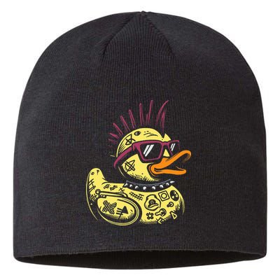 Punk Duck Duckling Punk Rocker Sustainable Beanie